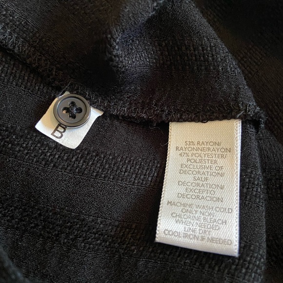 LOFT Black Top with Button Detail - Picture 5 of 5